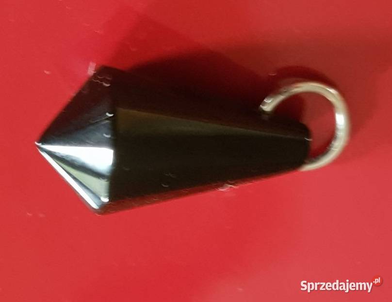 czarny wisiorek stożkowy zawieszka przywieszka Kielce