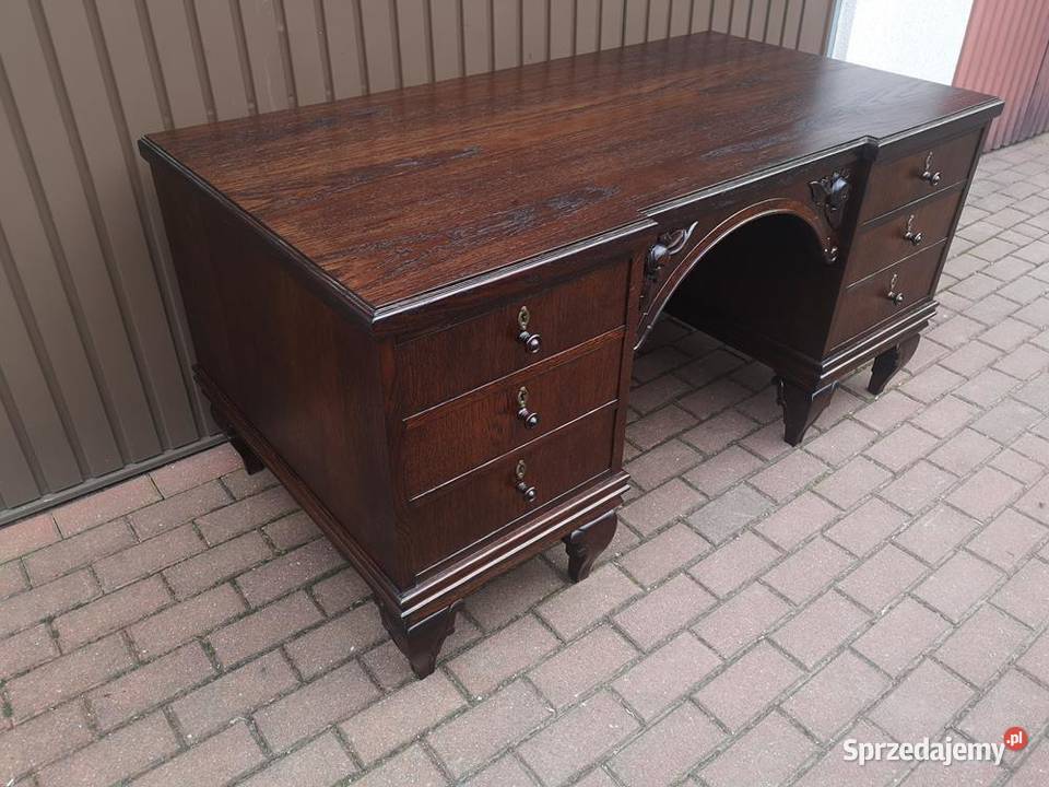 Biurko Dębowe Gabinetowe Unikatowe Stare Antyk Swarzędz