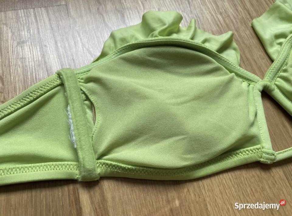 Stój kąpielowy bikini HM z falbankami neonowy Kraków