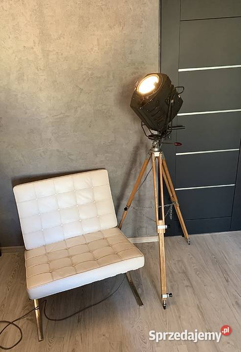 Lampa PRL lata 70 teatralna do salonu gabinetu Warszawa