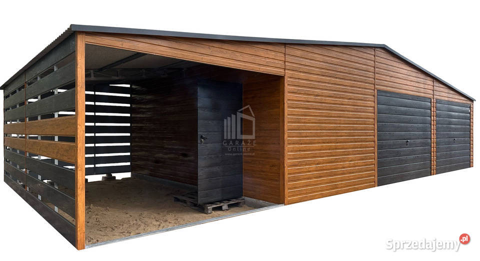 Garaż blaszany 105x6m wiata 45m 2x brama uchylna Sprzedaż Rybnik