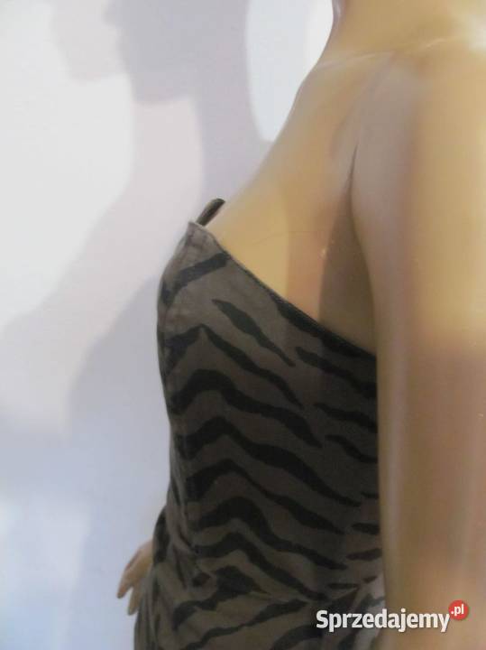 sukienka w cętki Amisu kolor IVY GREEN zgniła lubelskie sprzedam