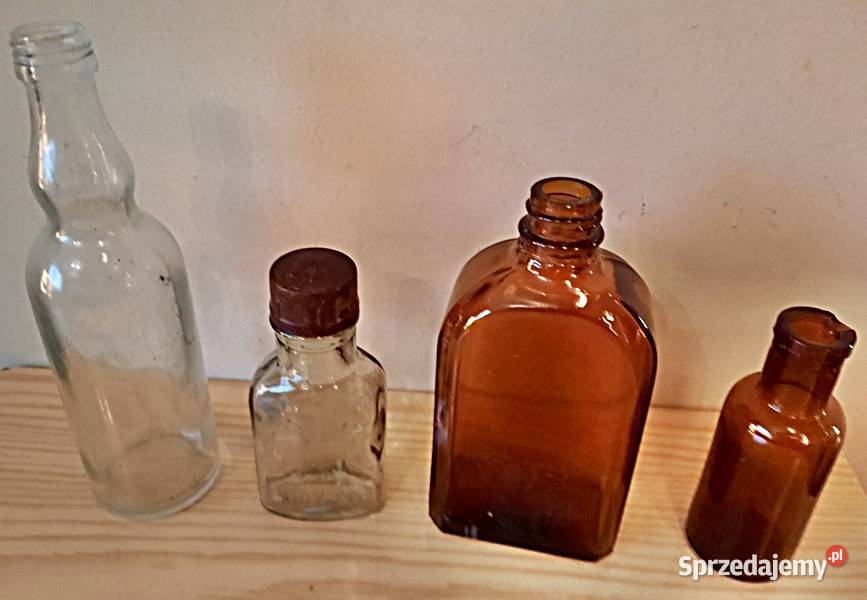 Stare butelki różne 4 sztuki Ostrów Wielkopolski