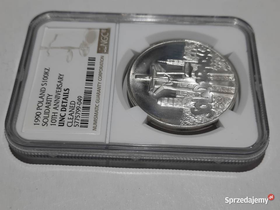 MONETA 100000 złotych 1990 typ A Solidarność UNC Warszawa