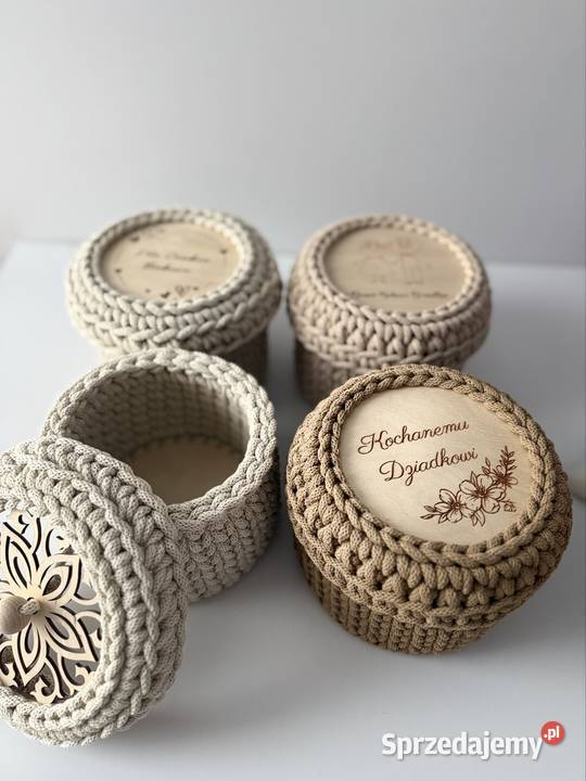 Koszyczek szkatułka pudełko z pokrywką Łódź