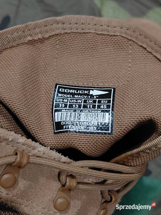 Buty Goruck MACV1 coyote 11R dolnośląskie Wrocław