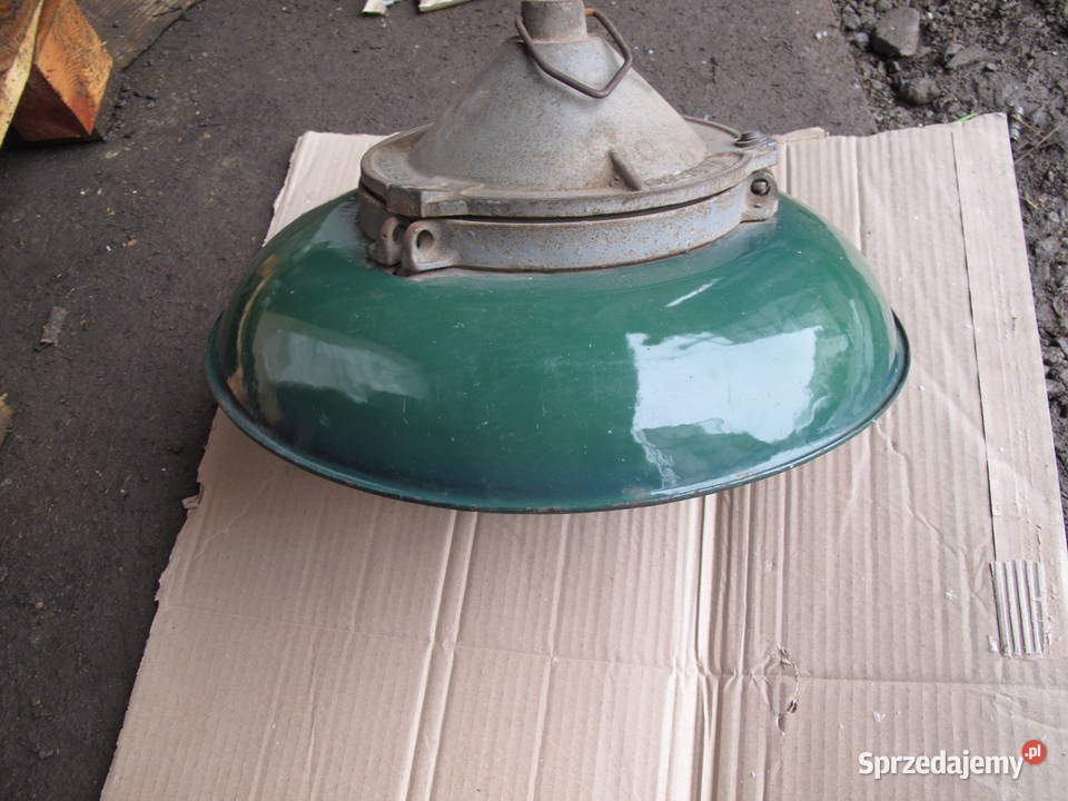 Stara magazynowa wisząca lampa industrialna loft Kraków