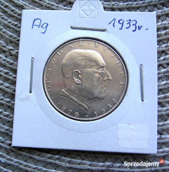 Austria 2 Szylingi 1933r Ignaza Seipela Kalisz