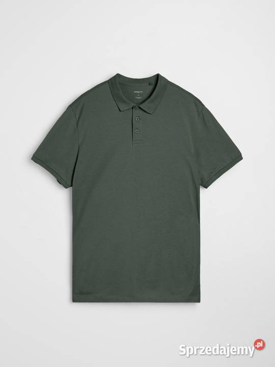 szara koszulka polo męska Sinsay Olkusz