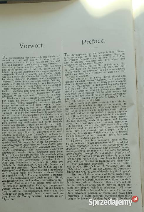 Carl czernys śpiewnik nuty 1916 antyk Gdańsk