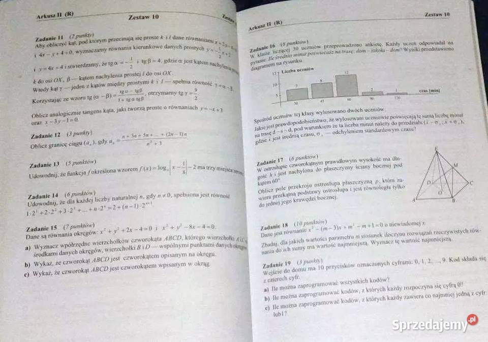 Matematyka arkusze maturalne S Zieleń sprzedam