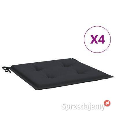 vidaXL Poduszki na krzesła ogrodowe 4 czarne