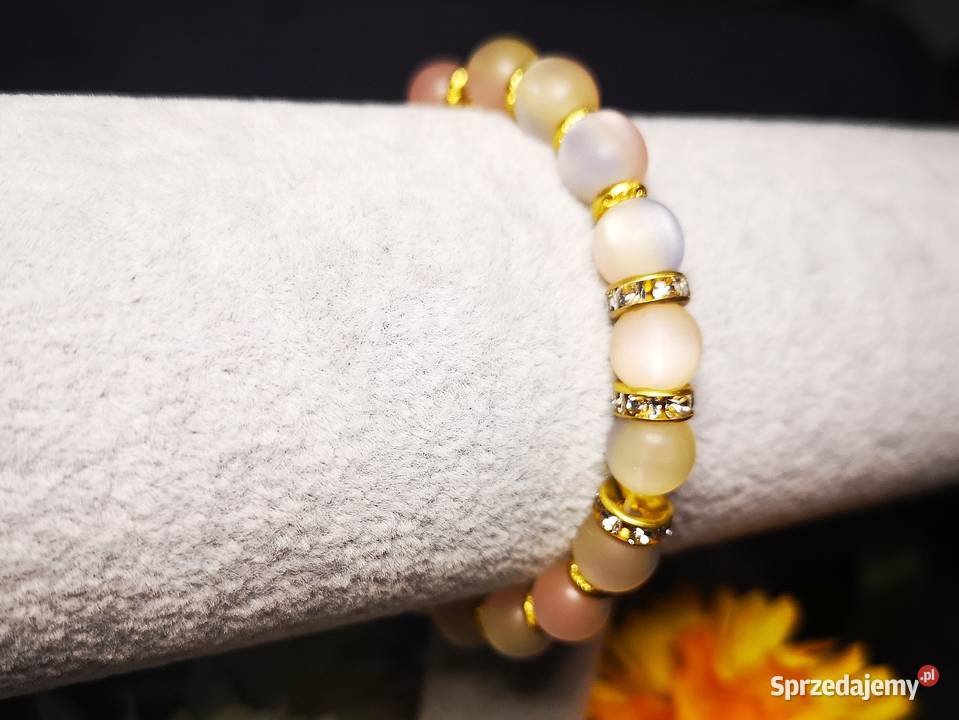 Bransoletka damska z matowych koralików Bransoletki Kielce