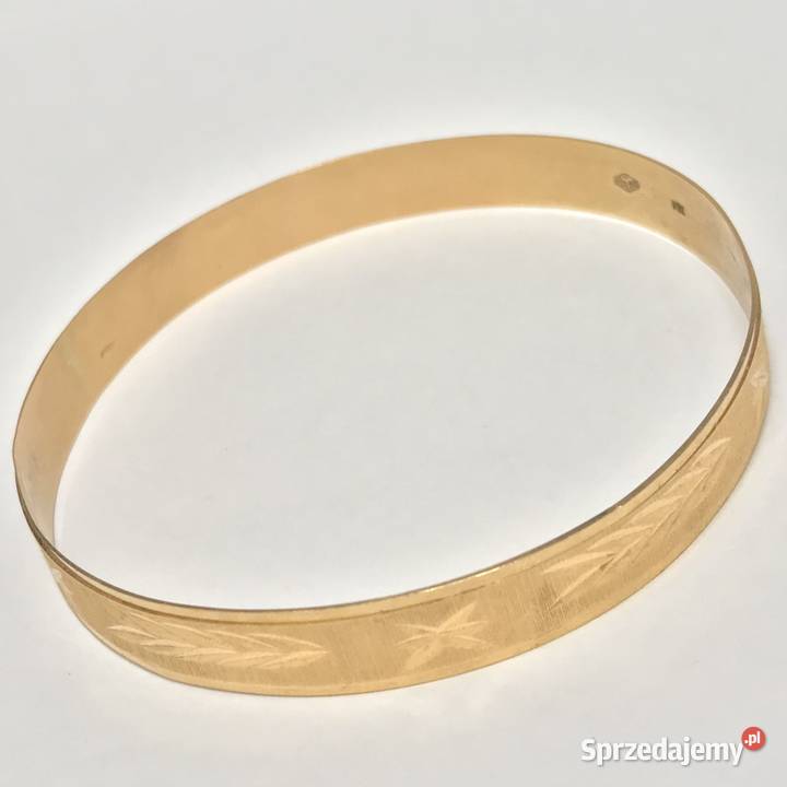 Złota BRANSOLETKA damska 750 18K SZTYWNA złoto Warszawa