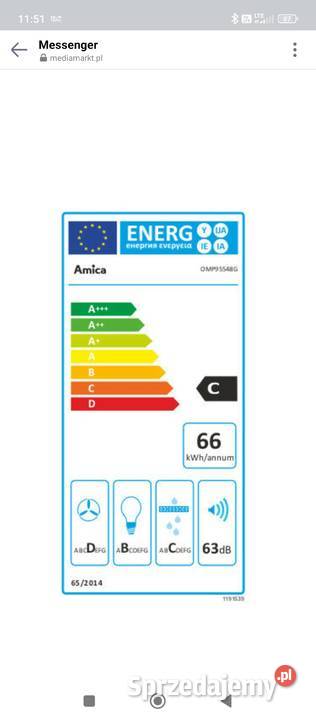 Okap pochłaniacz Electrolux LFV416K kominowy wielkopolskie Posada