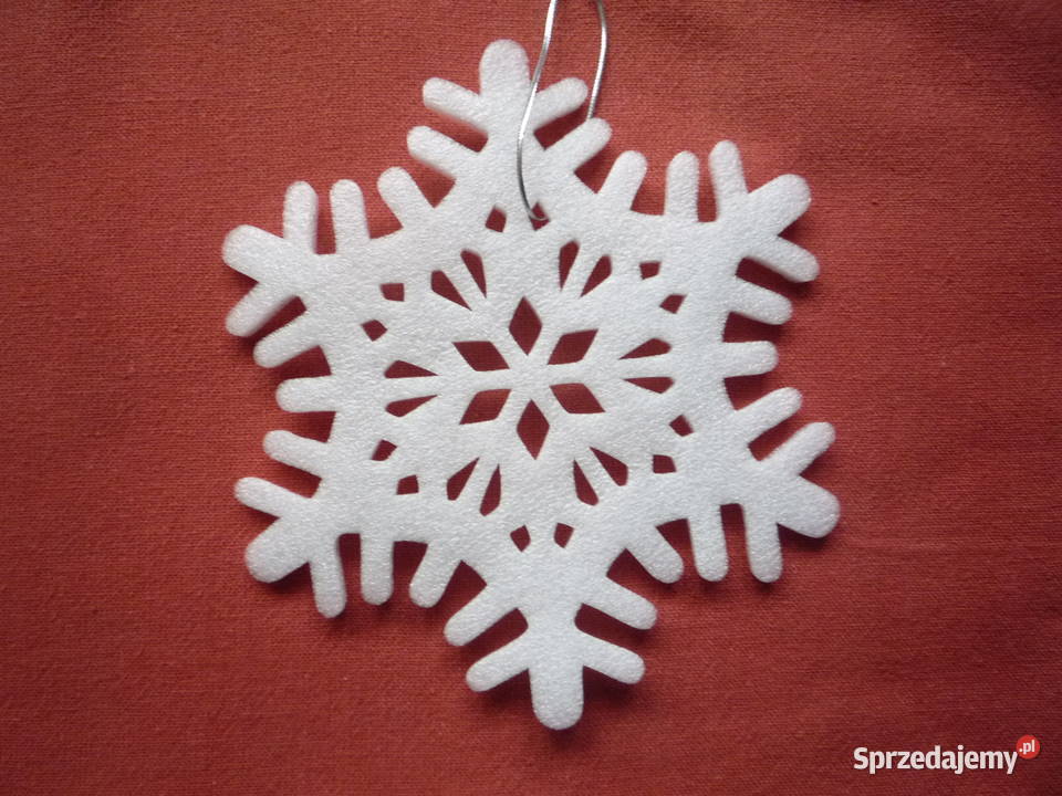 NOWE Gwiazdki śnieżynki piankowe na sznureczkach Dekoracje i ozdoby