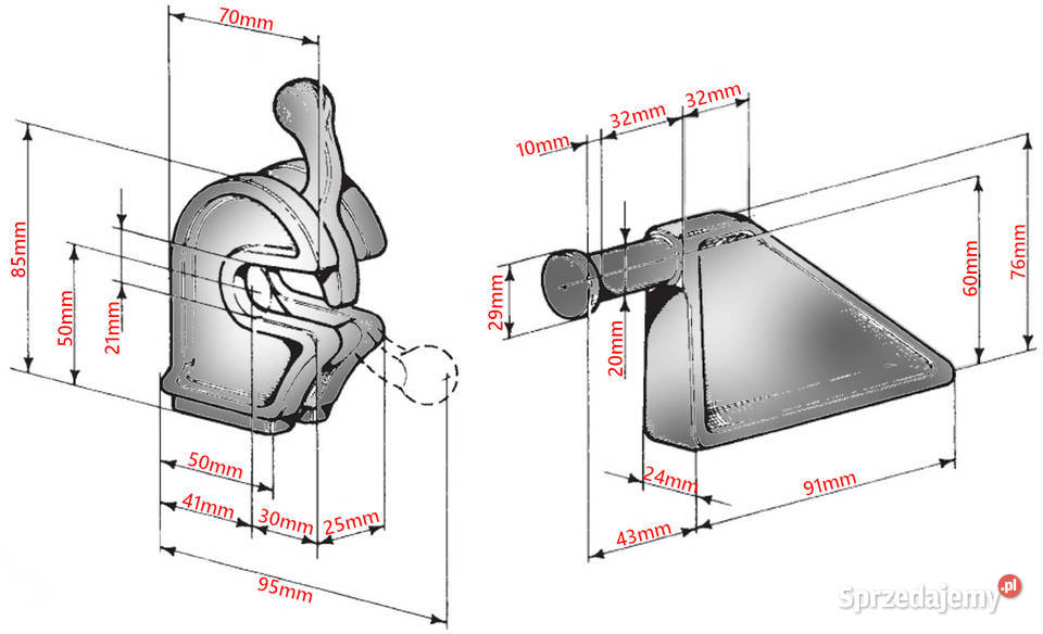 Zawias wahliwy tylnyboczny wywrotki komplet fi20 kujawsko-pomorskie
