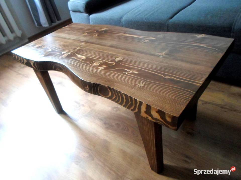 ława stolik kawowy z drewna drewniany loft vintage indu