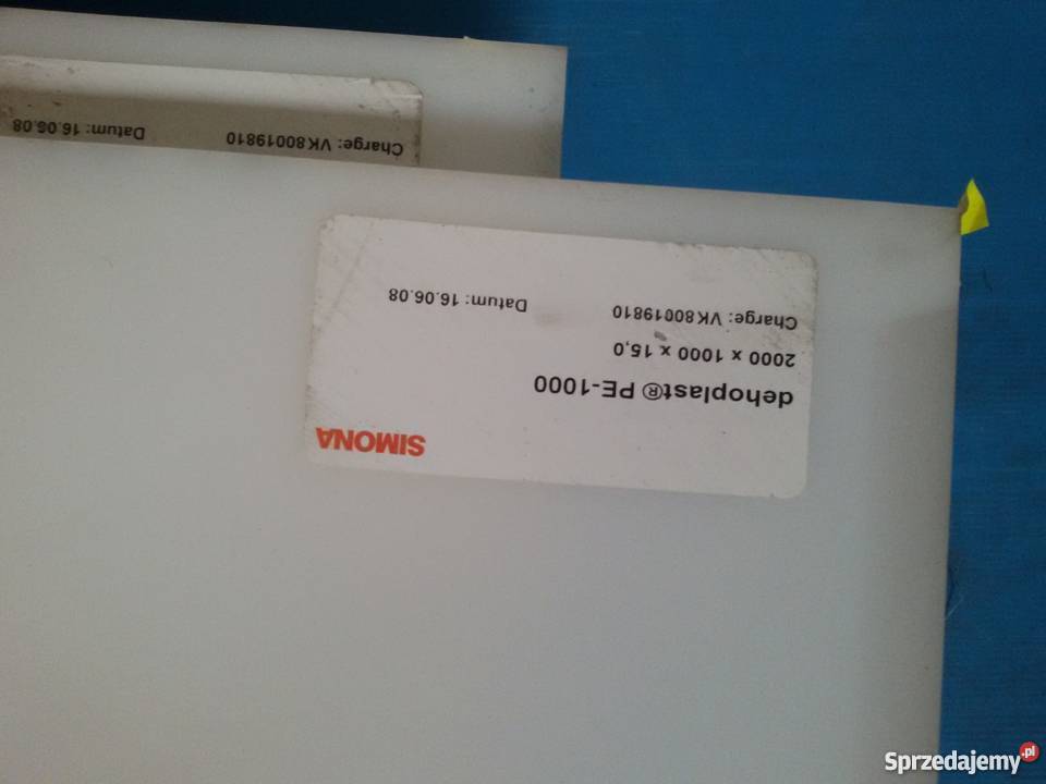 Płyty Simona z PEUHMW PE1000 grubość 15mm format Łódź