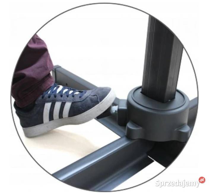 Parasol ogrodowy Roma 300x300 pokrowiec szay metal Łęczyca