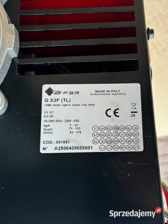 Palnik olejowy FBR GX 3F TL Ogorzelczyn