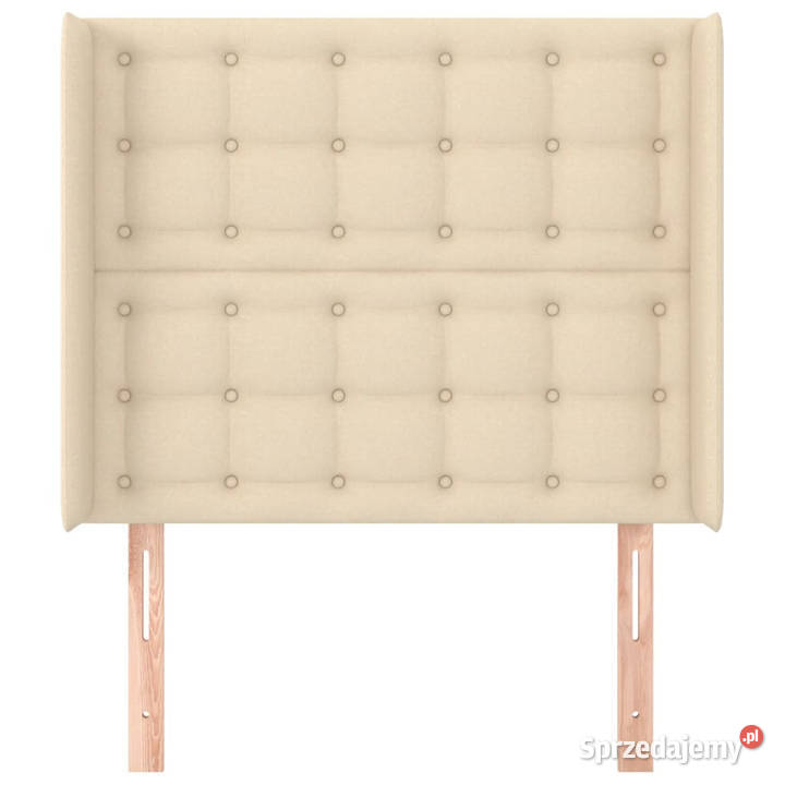 Zagłówek uszak kremowy 83x16x118128 tkanina sprzedam