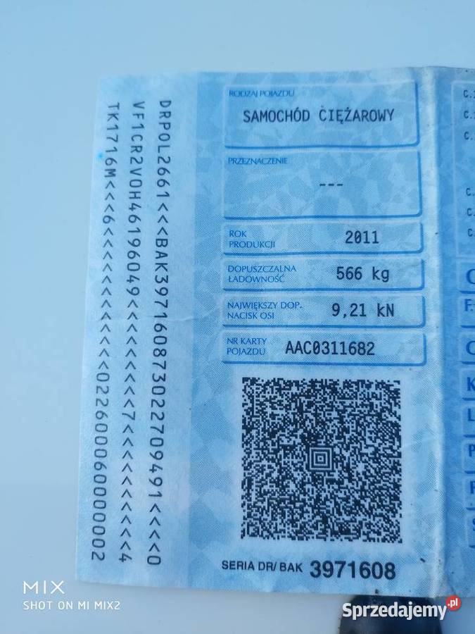 Renault Clio homologacja na ciężarowy Fak Kielce