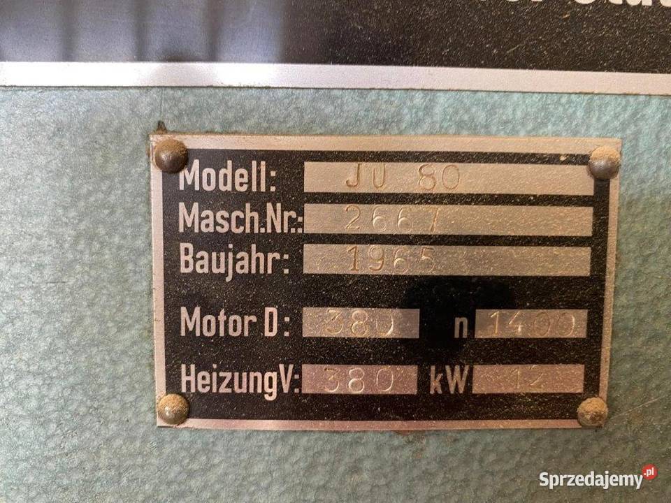 Prasa OTT JU 80 Pozostałe Wejherowo