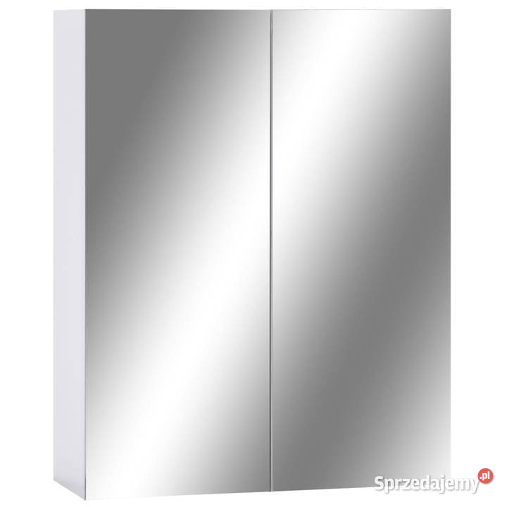Szafka łazienkowa z lustrem biała 60x15x75 MDF Łazienkowe mazowieckie