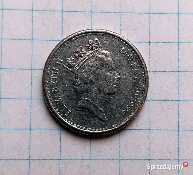 5 PENSÓW FIVE PENCE 1996 WIELKA BRYTANIA lubelskie Piszczac sprzedam