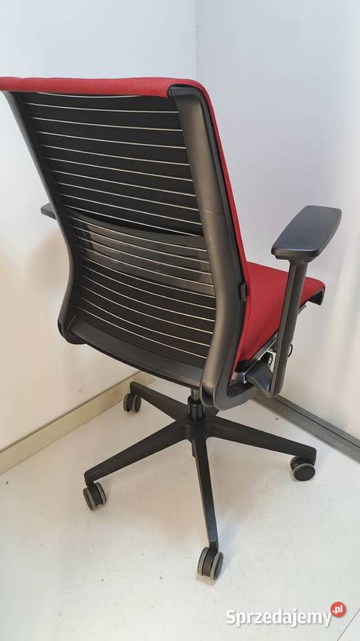 Fotel biurowy obrotowy Steelcase Think czerwony wielkopolskie Kórnik