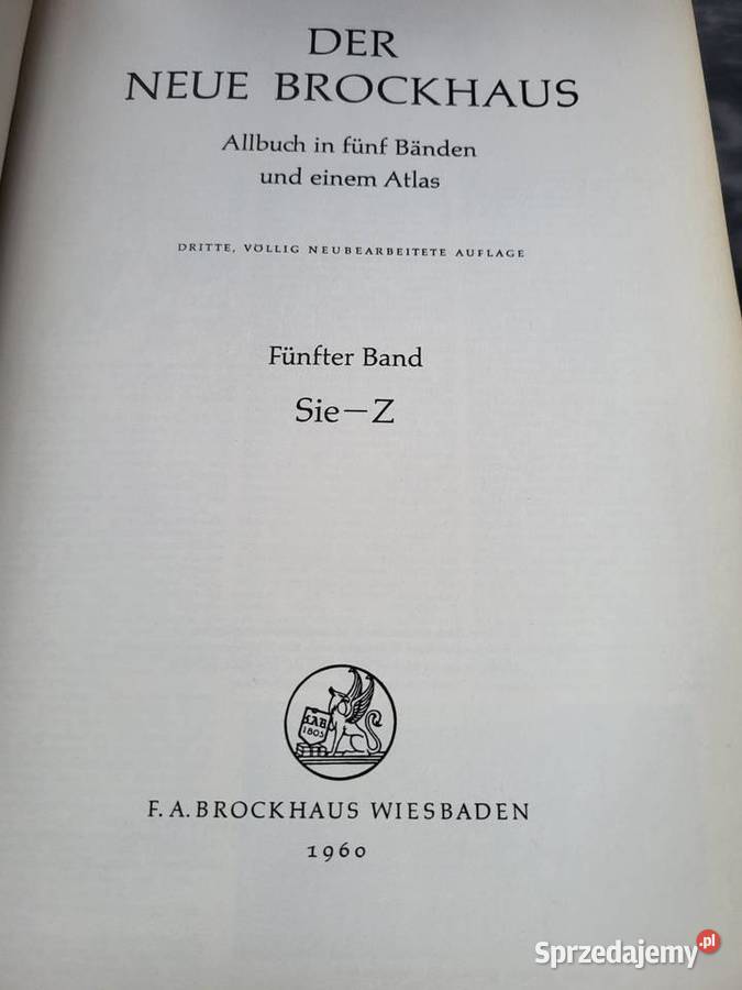 Stara encyklopedia Der Neue Brockhaus tom 5 z