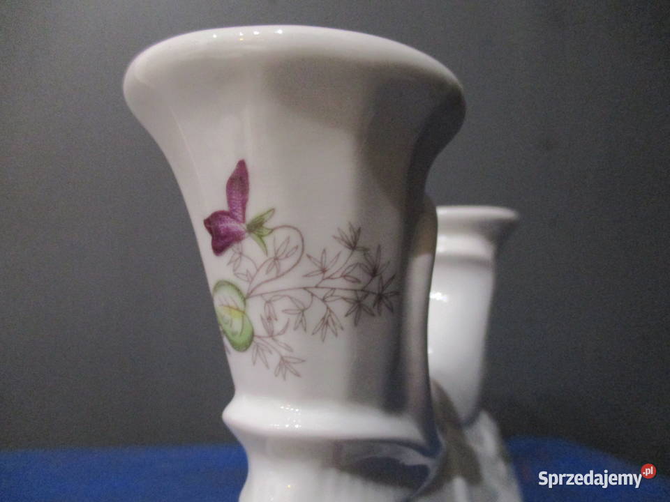 Świecznik Podwójny Porcelana Chodzież PRL Nieporęt sprzedam