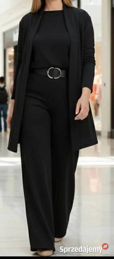 Komplet elegancki damski czarny xlxxl Borów