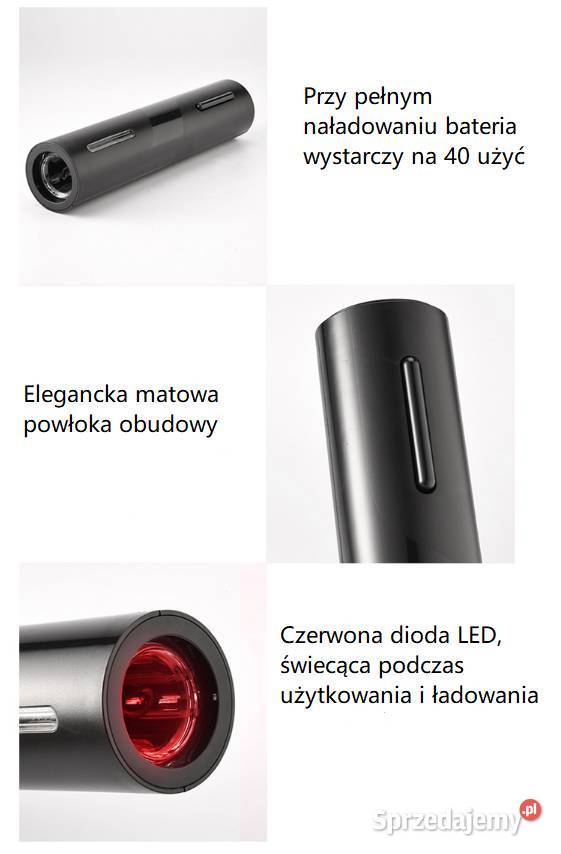 ELEKTRYCZNY OTWIERACZ elegancki korkociąg do Akcesoria barmańskie Zielonka