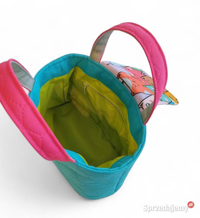 Niebieska Torebka Koszyk w KOTKI handmade Kraków