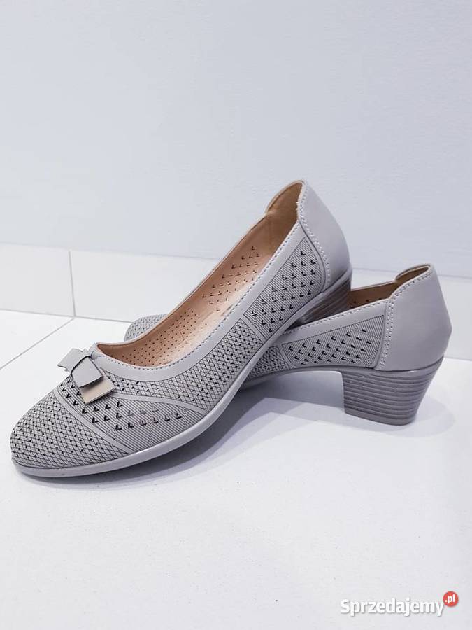 Damskie skórzane mokasyny czółenka