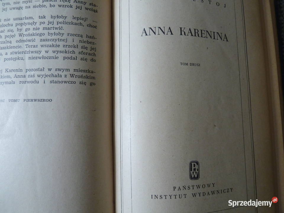 Anna Karenina Lew Tołstoj2 tomy wydanie PIW 1953 mazowieckie Warszawa