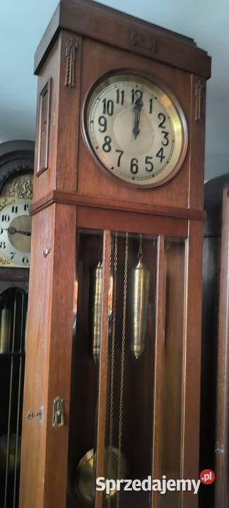 Lenzkirch 1913 r zegar stojący piękny wielki małopolskie Kwaczała