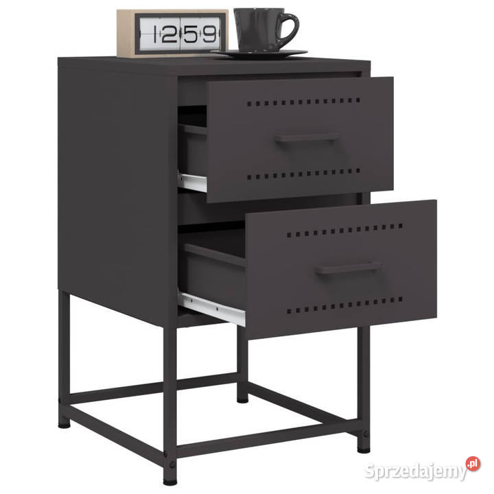 Szafka nocna czarna 36x39x605 stal WM846458 Warszawa