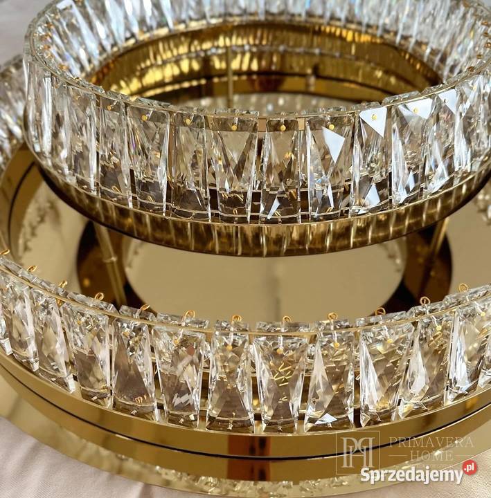 Plafon kryształowy lampa sufitowa glamour złota
