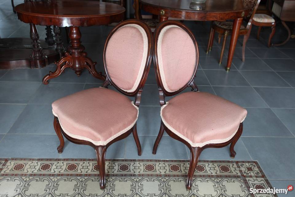 Dwa krzesła ludwikowskie Antyki 0297