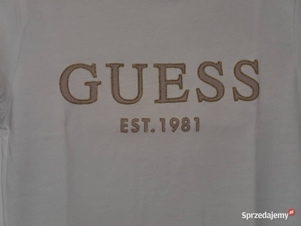 Guess śliczna bluzeczka metaliczna nitka 34 XS krótki Wrocław