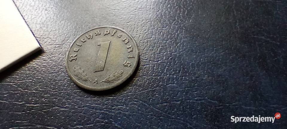 Stare monety 1 reichsfenig 1945 A Niemcy Numizmatyka Lesko sprzedam