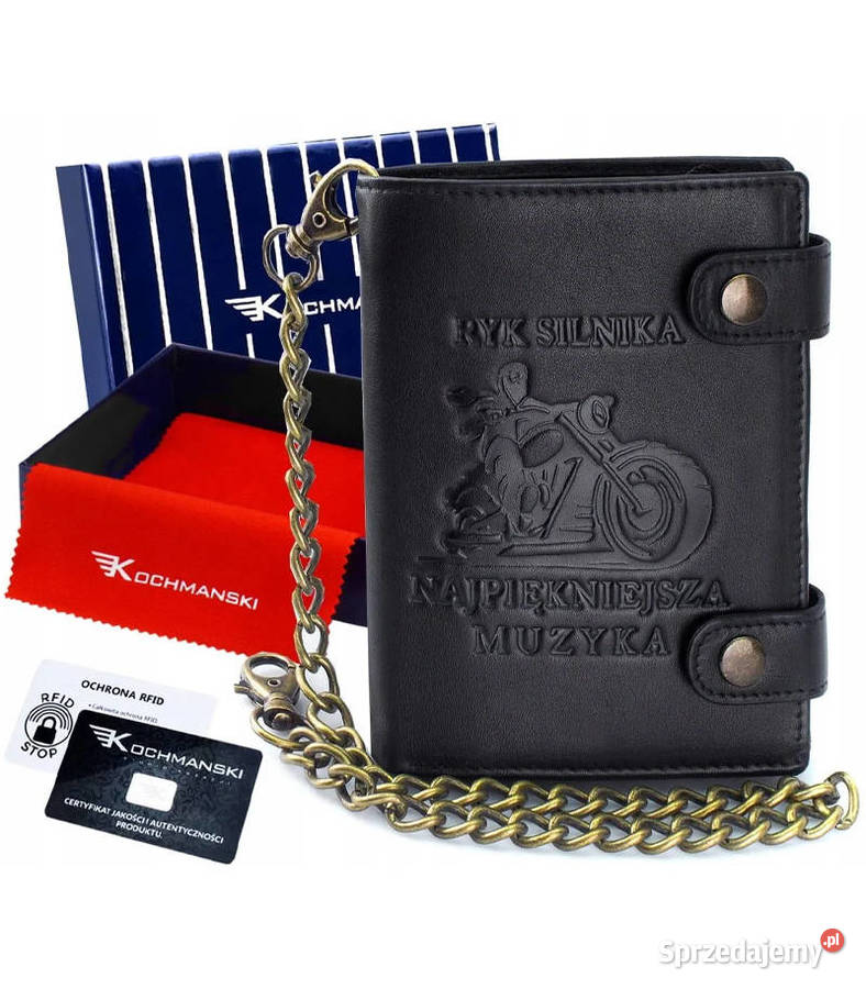 Portfel Męski Skórzany KOCHMANSKI Motocykl Wieliczka sprzedam
