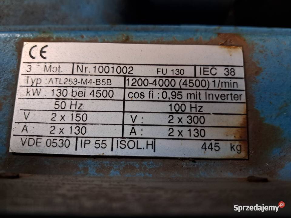 Silnik elektryczny 130kw Dąbrowa Górnicza