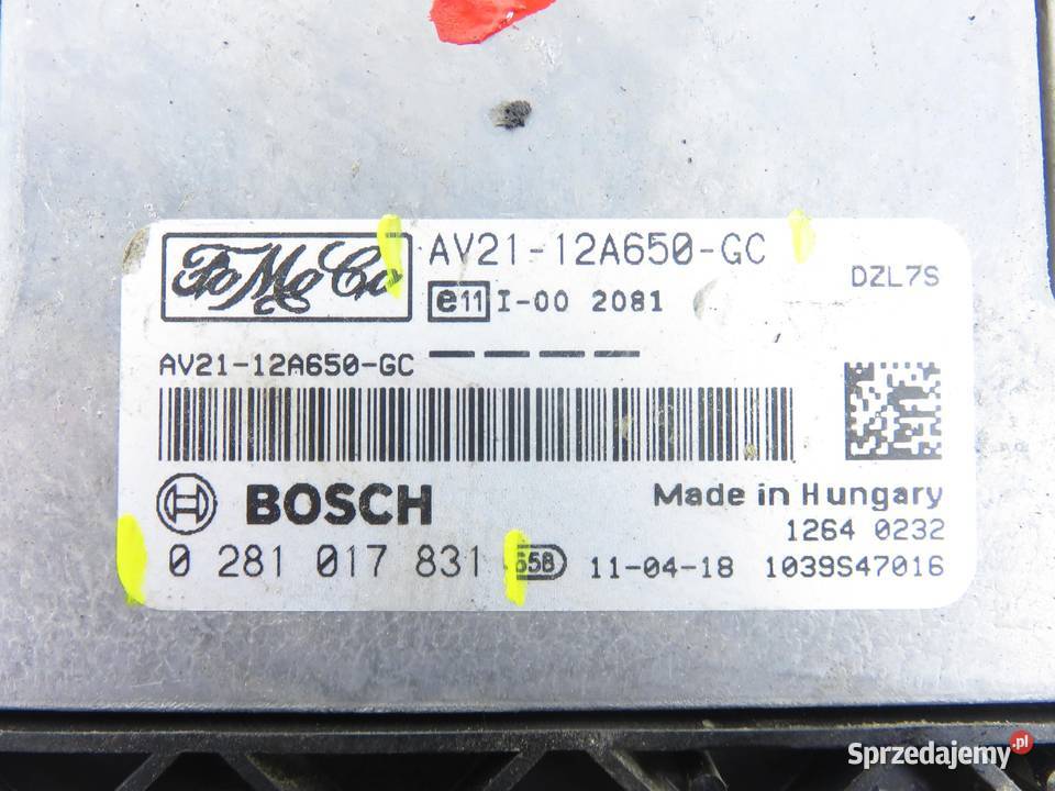 STEROWNIK FORD FIESTA MK6 VI 14 TDCi 0281017831 osobowe