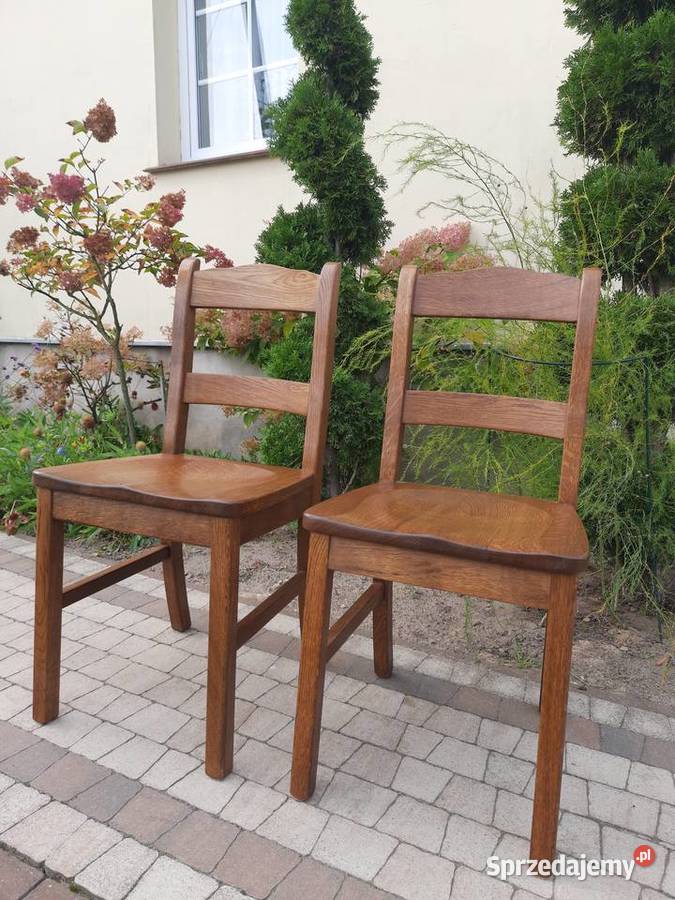 dwa krzesła dębowe nowe Mielnica Duża