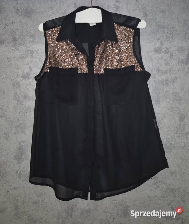 Bluzka damska cekiny 40L Bluzki i koszule łódzkie