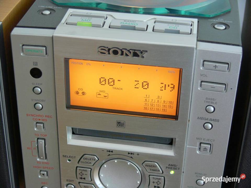 Wieża Sony PMC-MD55 CD MD AUX RDS SUB kol. WYSYŁKA. Jasło - Sprzedajemy.pl